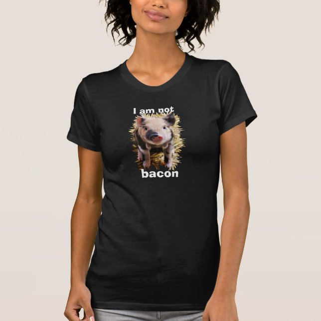Camiseta Eu não sou leitão bonito do bacon (Frente)