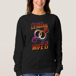 Camiseta Eu não sou lésbica, mas minha esposa é Orgulho Lés
