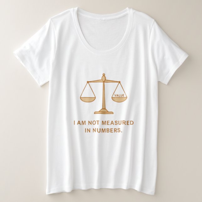 Camiseta Eu não sou medido em números (Frente do Design)