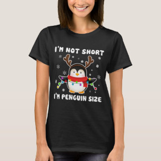 Camiseta Eu não sou pequeno, sou pinguim tamanho bom Natal 