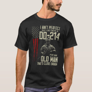 Camiseta Eu não sou perfeito, mas tenho um DD-214 para um v