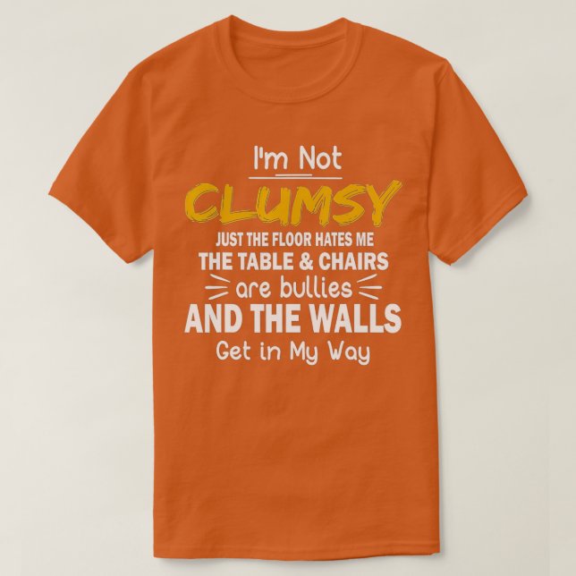 Camiseta Eu não sou Pessoas Engraçadas e desajeitadas dizen (Frente do Design)
