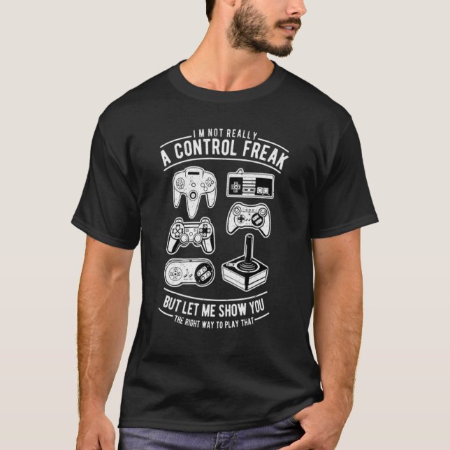 Camiseta Eu não sou realmente um controle de videogames de  (Frente)