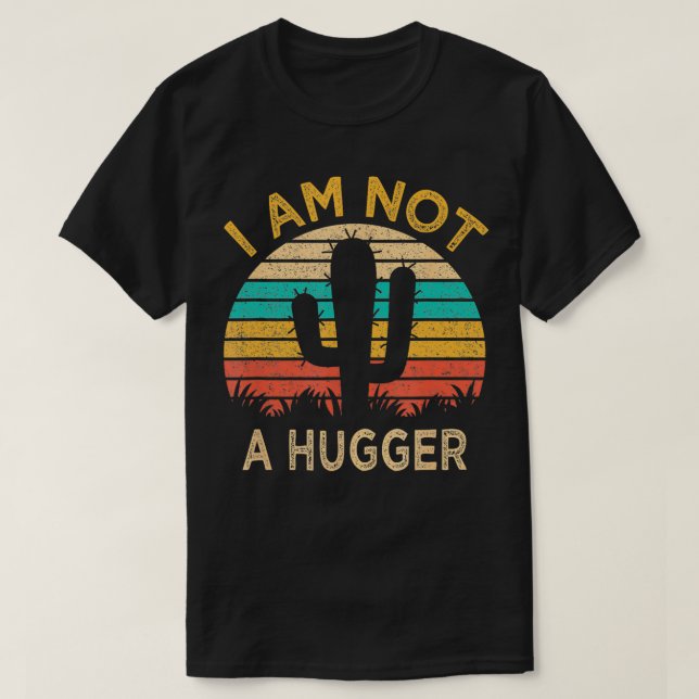 Camiseta Eu Não Sou Um Cactus Engraçado, Sarcástico Evite H (Frente do Design)