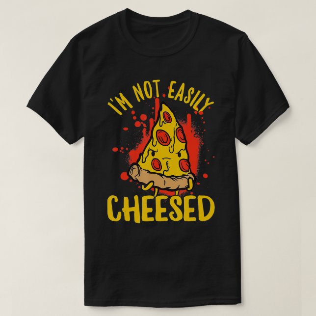 Camiseta Eu não sou um drago japonês de pizza de queijo fác (Frente do Design)
