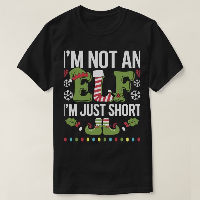 Camiseta Eu Não Sou Um Elf Apenas Um Pouco Engraçado Xmas D (Frente do Design)