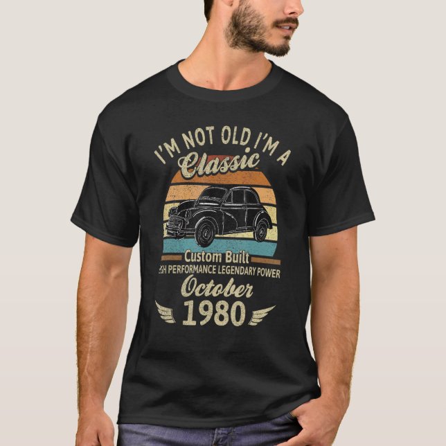 Camiseta Eu não sou um Nascer clássico em outubro de 1980 (Frente)