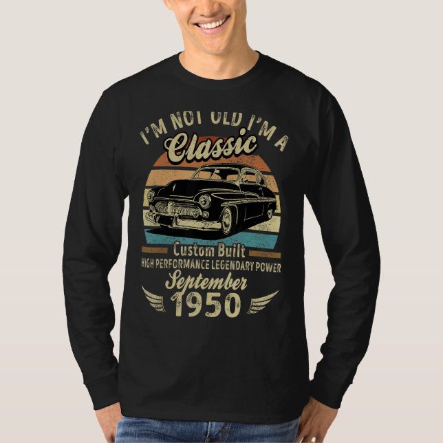 Camiseta Eu não sou um Nascer clássico em setembro de 1950  (Frente)