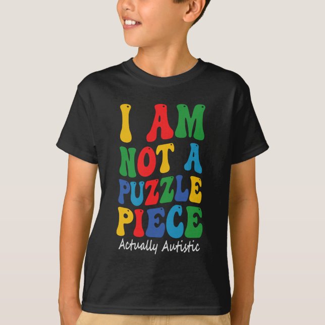 Camiseta Eu não sou um presente de conscientização engraçad (Frente)