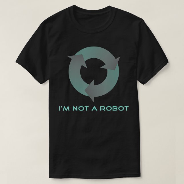 Camiseta Eu não sou um robô (Frente do Design)