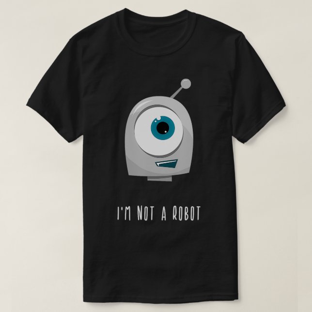 Camiseta Eu Não Sou Um Robô Inteligência Artificial AI (Frente do Design)