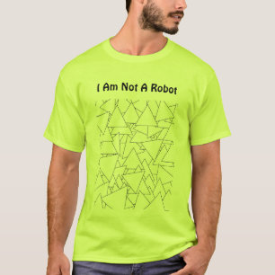 Camiseta Eu Não Sou Um Robô Segurança Verde Masculino 
