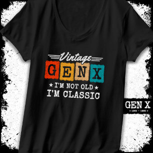 Camiseta Eu não sou velho, sou clássico geração X engraçada