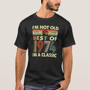 Camiseta Eu não sou velho, sou um clássico Vintage 1974 48º