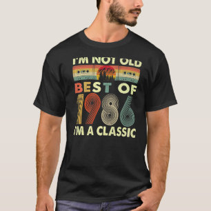 Camiseta Eu não sou velho, sou um clássico Vintage 1986 36º