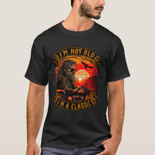 Camiseta Eu Não Sou Velho Sou Um Homem Velho Da Moto Clássi
