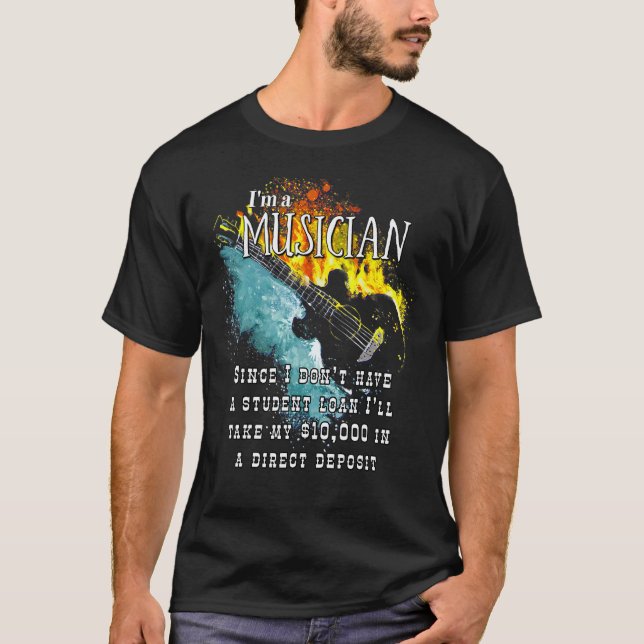 Camiseta Eu Não Tenho Uma Dívida De Empréstimo Estudantil M (Frente)