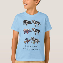 Camiseta Eu não vejo a diferença, animais de fazenda