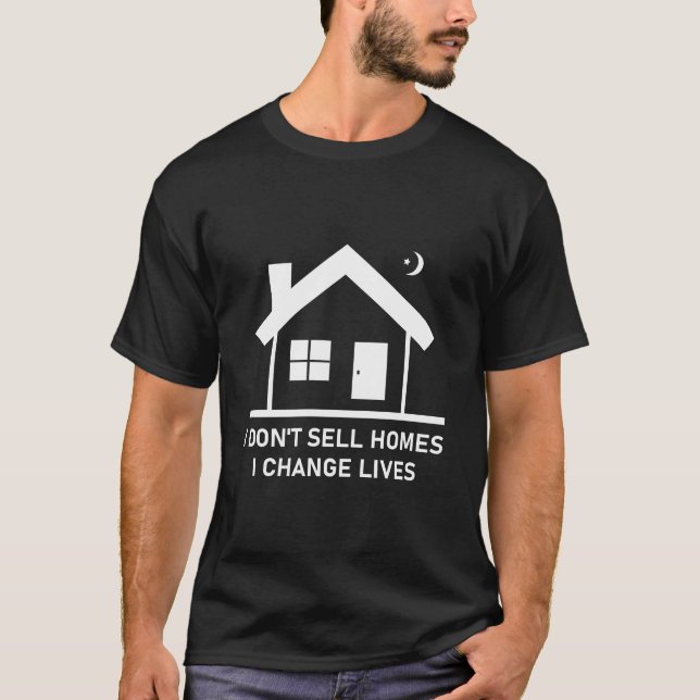 Camiseta Eu não vendo casas que eu mudo vidas imóveis (Frente)