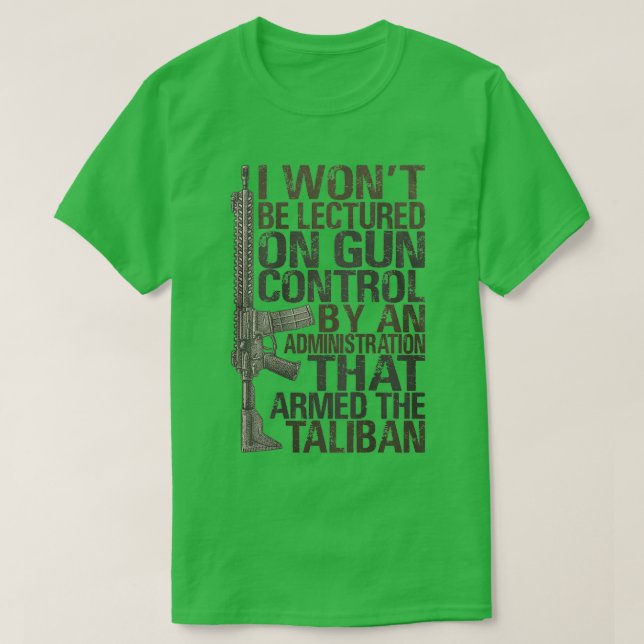 Camiseta Eu Não Vou Ser Aconselhado No Controle De Arma Por (Frente do Design)