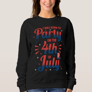 Camiseta Eu Nasci Para Festejar No Dia 4 De Julho Patriótic