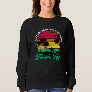 Camiseta Eu Navego Em Praias E Chaves Surfs Da Flórida Nave