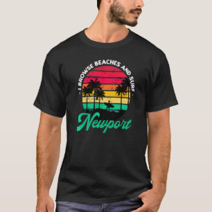 Camiseta Eu Navego Em Praias E Surf, Surfar Em Rhode É