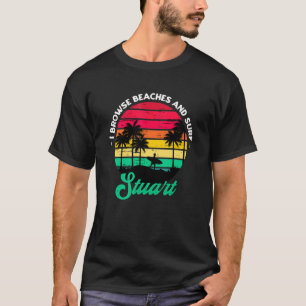 Camiseta Eu Navego Em Praias E Surfs Surfar Na Flórida S