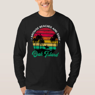 Camiseta Eu Navego Praias E Ilha De Oak Surf Surfar No Nort