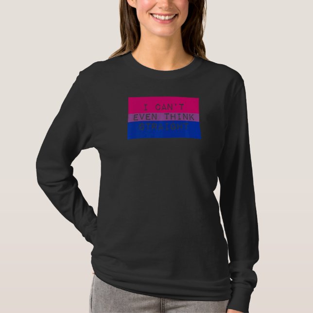 Camiseta Eu nem consigo pensar em Hetero Gay Orgulho Bissex (Frente)