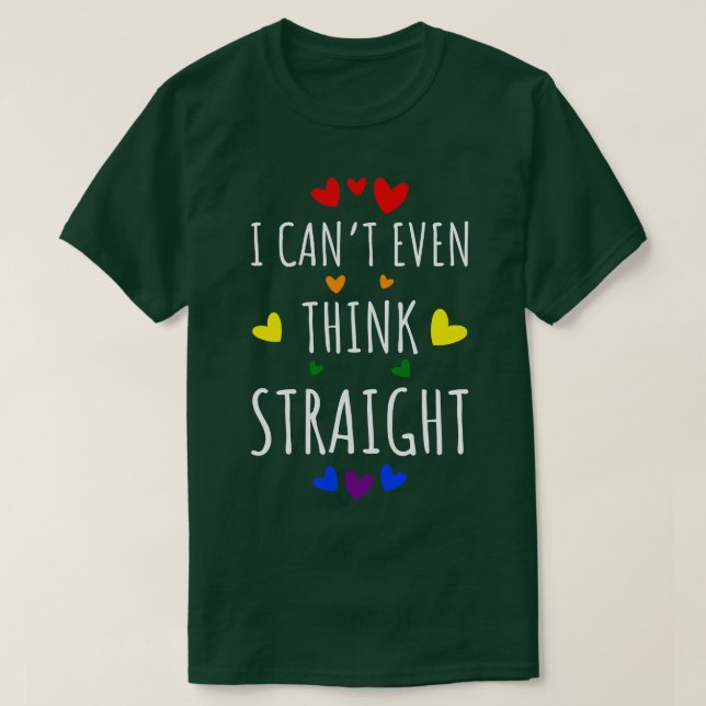 Camiseta Eu Nem Consigo Pensar Hetero I (Frente do Design)