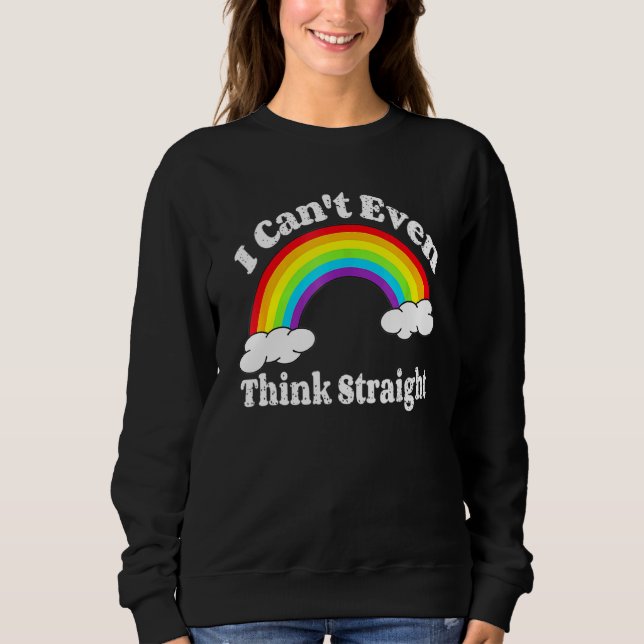 Camiseta Eu Nem Consigo Pensar Hetero Mês De Lgbt (Frente)