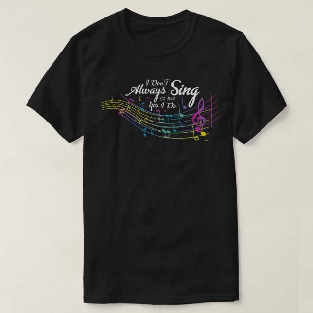 Camiseta Eu nem sempre canto, espera, sim, eu canto, Thea M (Frente do Design)