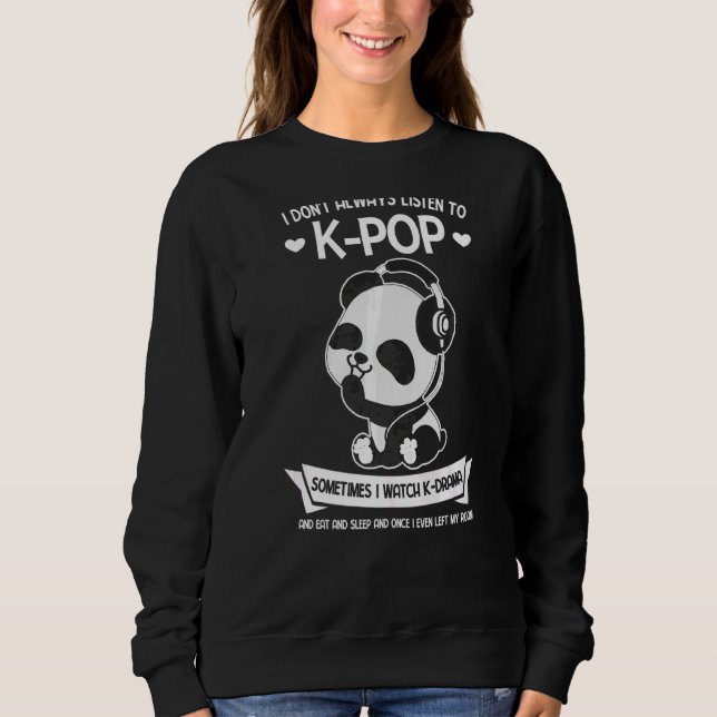 Camiseta Eu nem sempre ouço o "K Pop Bubble Tea" (Frente)