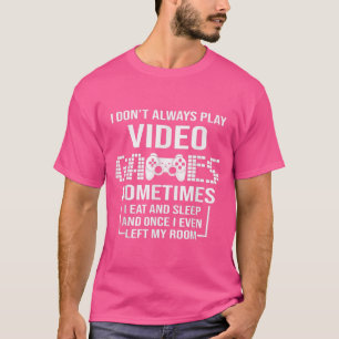 Camiseta Eu nem sempre toco Videos games Gamer Boys Engraça