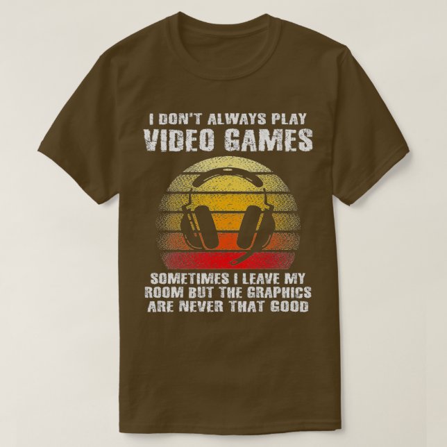 Camiseta Eu Nem Sempre Toco Videos games Meninos Engraçados (Frente do Design)