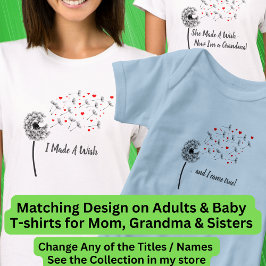 Camiseta Eu (nós, ela) fiz um desejo, Dandelion deseja senh