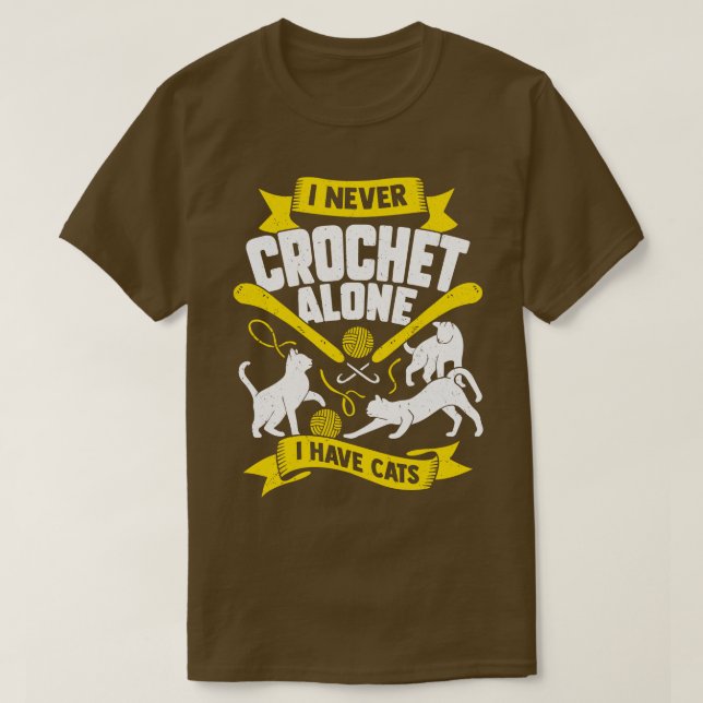 Camiseta Eu Nunca Choro Sozinho Eu Tenho Gatos (Frente do Design)