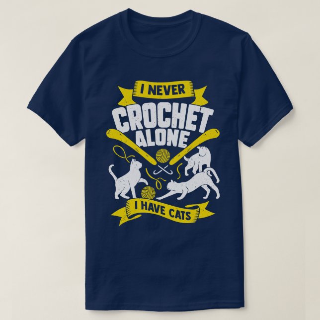 Camiseta Eu Nunca Choro Sozinho Eu Tenho Gatos (Frente do Design)