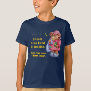 Camiseta Eu nunca cresço cansado da leitura
