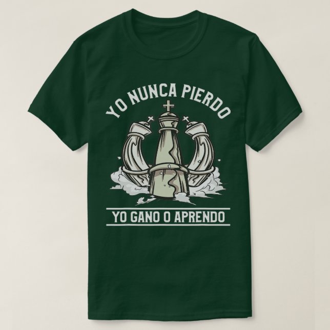 Camiseta Eu Nunca Perder De Ganhar Ou Aprender Xadrez (Frente do Design)
