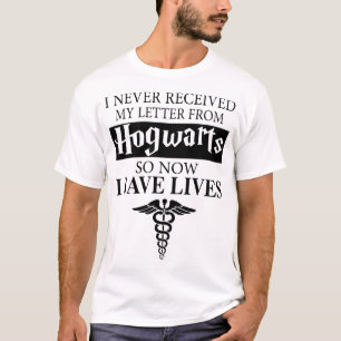 Camiseta eu nunca recebi minha letra dos hogwarts tão agor