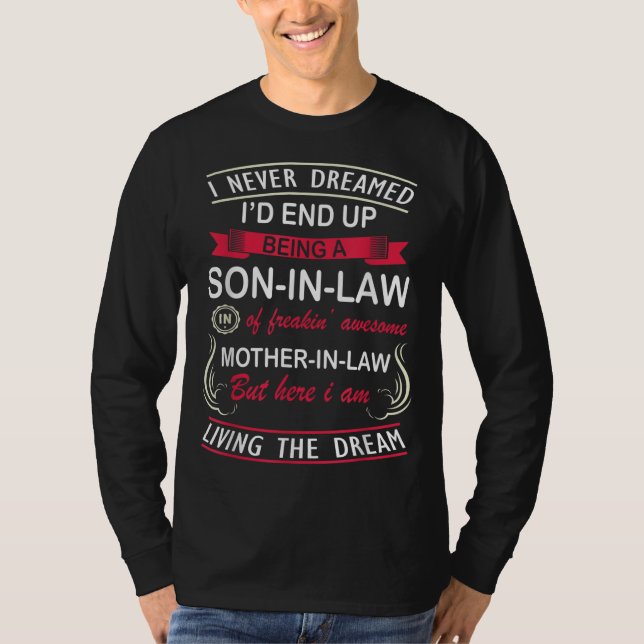 Camiseta Eu nunca sonhei que acabaria sendo um filho dotado (Frente)
