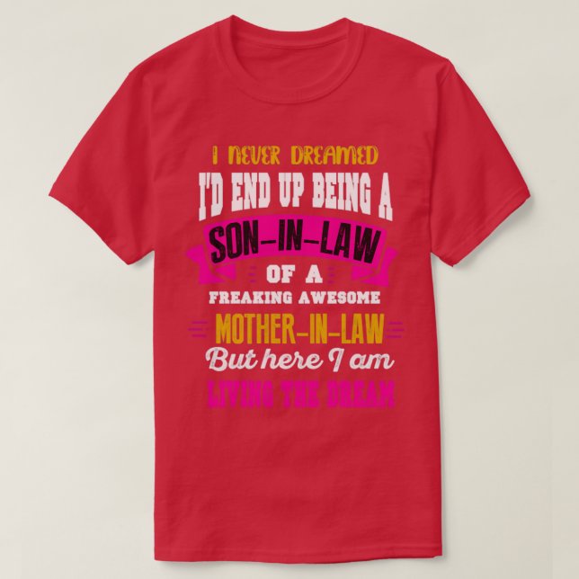 CAMISETA EU NUNCA SONHO FILHO EM BAIXO (Frente do Design)
