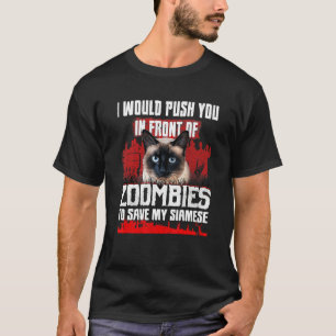 Camiseta Eu O Empurraria Na Frente Dos Zumbis Para Salvar M
