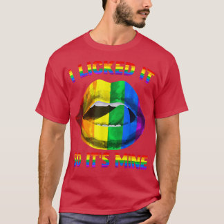 Camiseta Eu o licenciei, então são meus Lábios LGBTQ Arco-Í