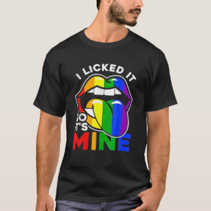 Camiseta Eu o licenciei, então são meus Lábios LGBTQ Arco-Í