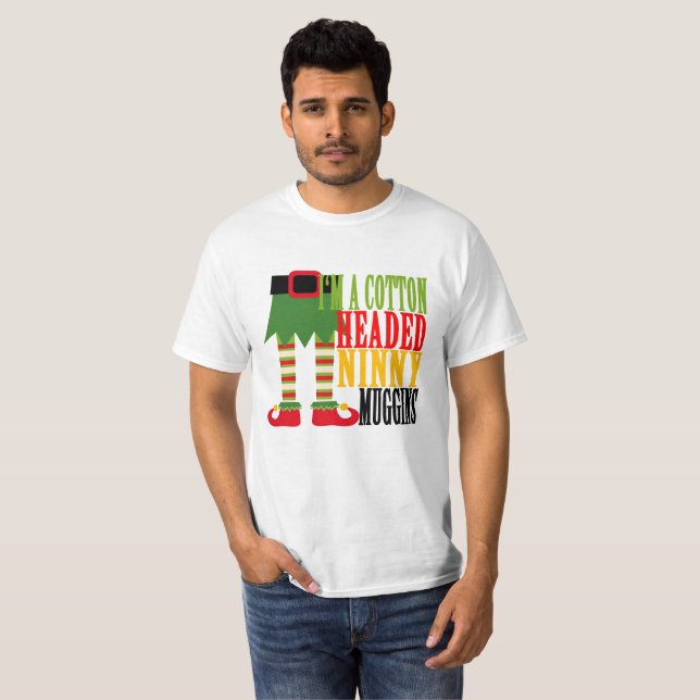 CAMISETA EU O ` M UM ALGODÃO DIRIGI O NATAL DO NINNY (Frente Completa)