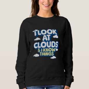 Camiseta Eu Observo Nuvens, Gráfico de Observador do Tempo
