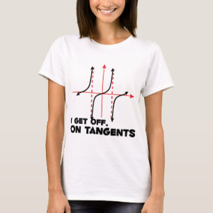 Camiseta Eu obtenho fora em tangentes